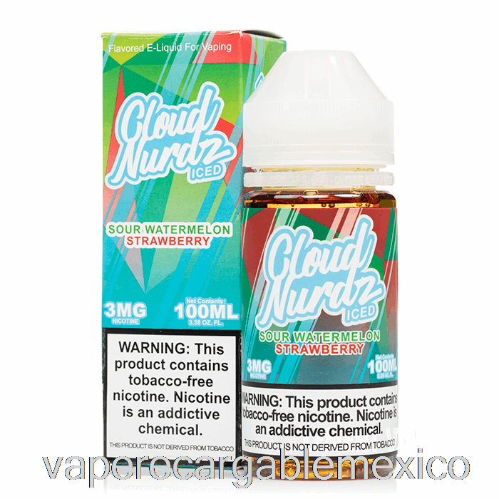 Vape Recargable Ice Sour Sandia Fresa - Cloud Nurdz - 100ml 6mg